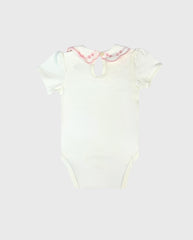 Body Bebé Cuello Bordado Blanco Milon