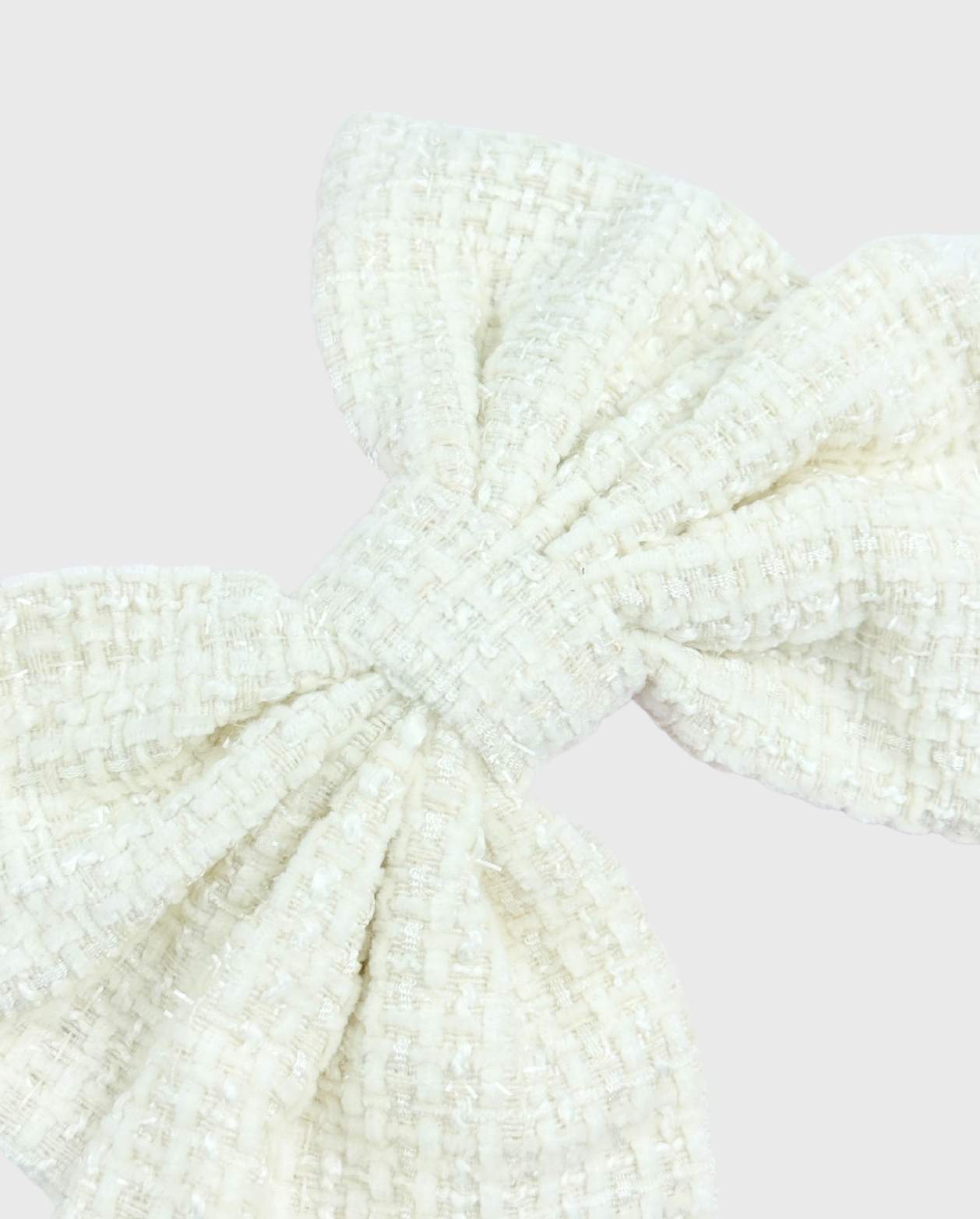 Moño Coquette Galleta Blanco