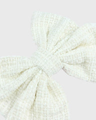 Moño Coquette Galleta Blanco