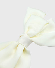 Moño Coquette Doble Seda Blanco