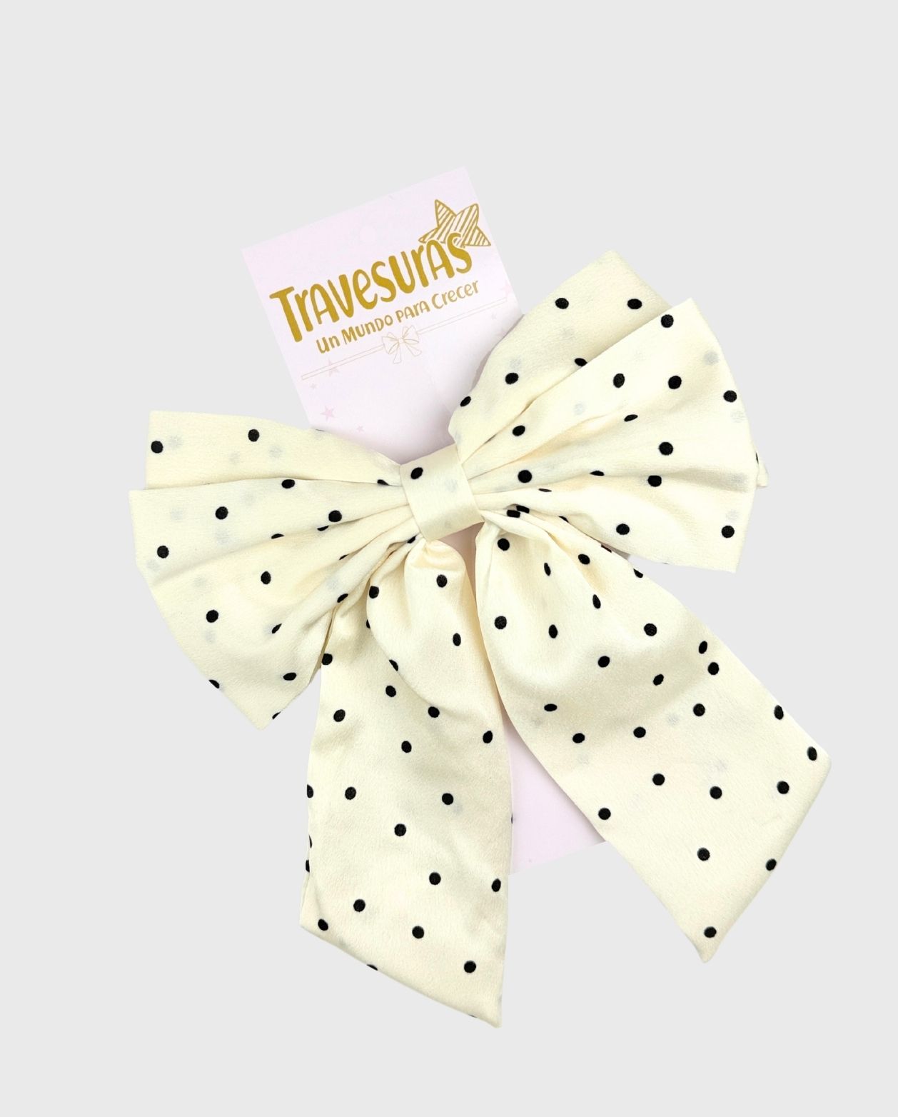 Moño Coquette Puntos Blanco