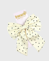 Moño Coquette Puntos Blanco