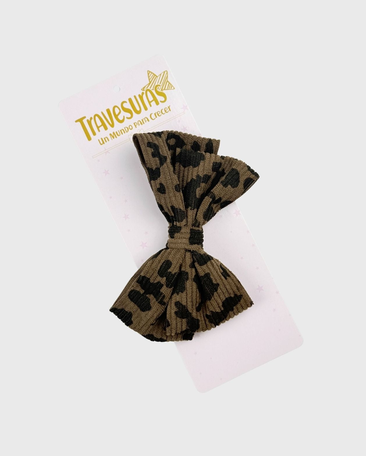 Moño Coquette Leopardo Oscuras