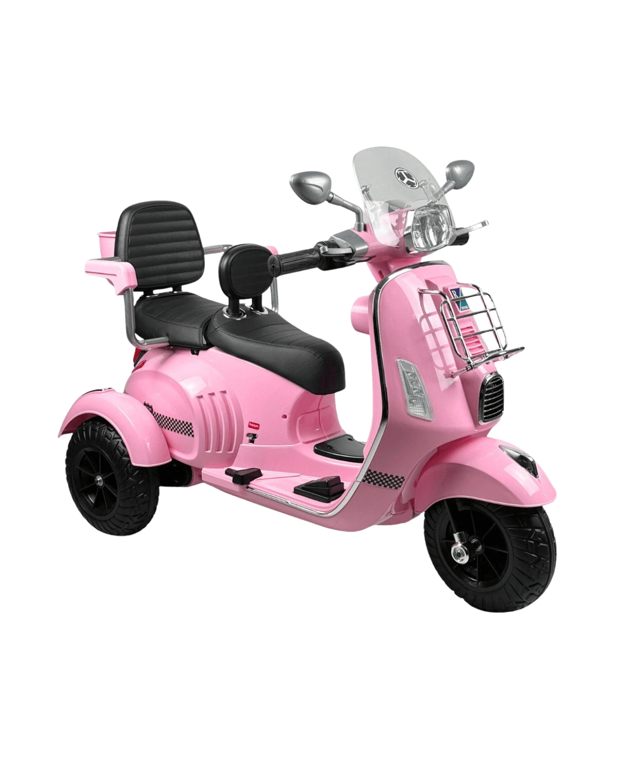 Moto Montable Recargable 2 Puestos Vespa Rosa