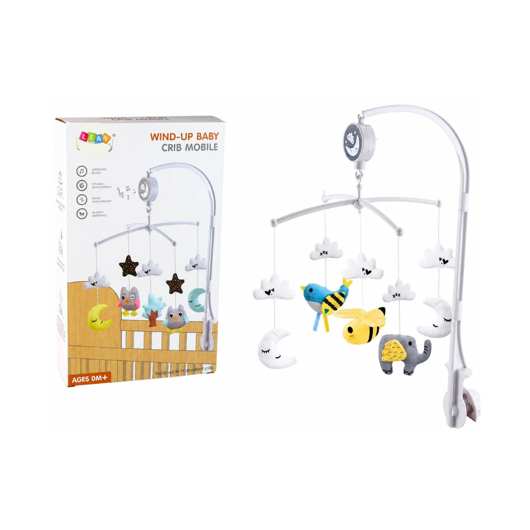 Movil Musical Elefante y Luna Gris
