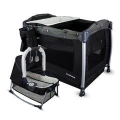 Cuna Corral Con Moisés Pack Play Osaka Negro Bebesit