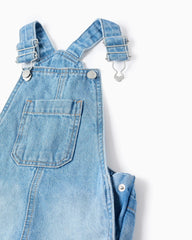 Overol Corto Bolsillos Denim Claro Zippy detalle