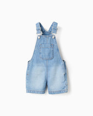 Overol Corto Bolsillos Denim Claro Zippy