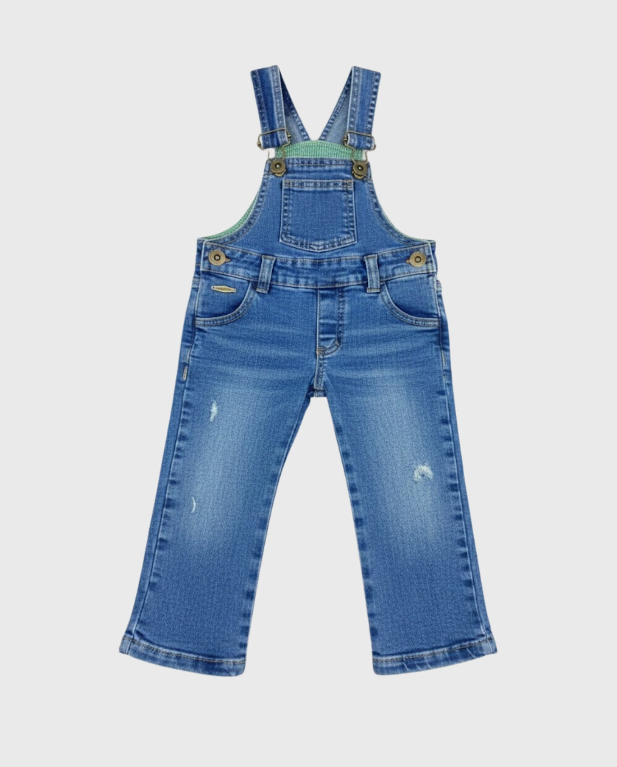 Overol Largo Bolsillo Denim Medio