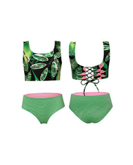 Vestido de Baño Doble Faz Loro Plantas Pepita & Me