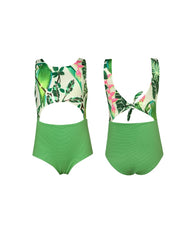 Vestido de Baño Enterizo Loro Plantas Plantas Pepita & Me