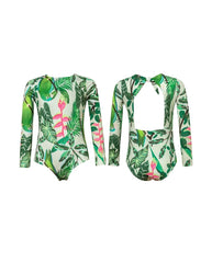 Vestido de Baño Manga Larga Loro Plantas Pepita & Me