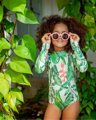 Vestido de Baño Manga Larga Loro Plantas Pepita & Me Modelo