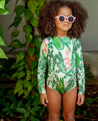 Vestido de Baño Manga Larga Loro Plantas Pepita & Me Estilo