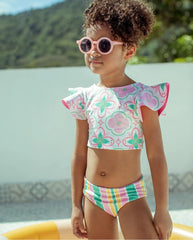 Vestido de Baño Panty Doble Faz Azulejo Pepita & Me Modelo