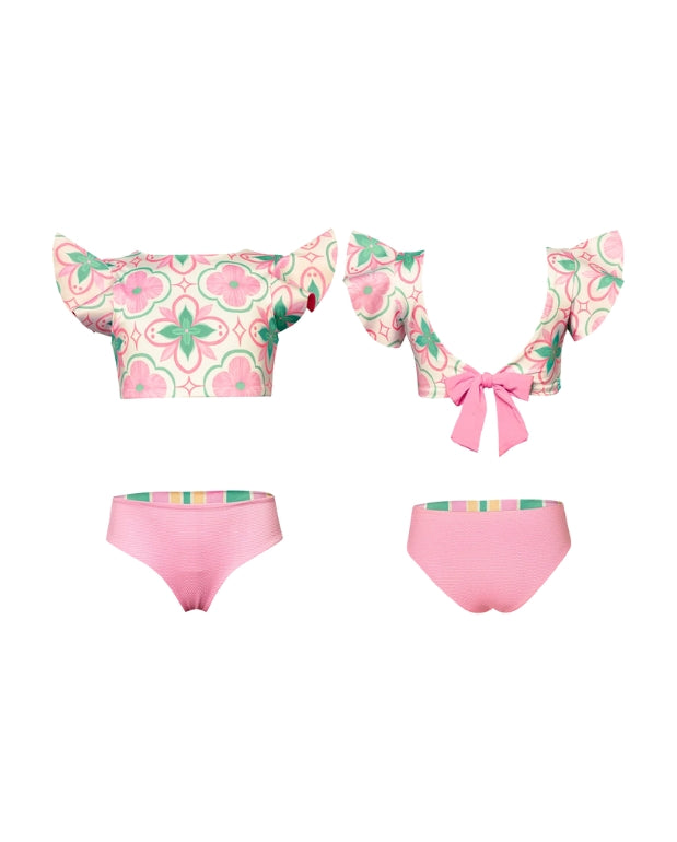 Vestido de Baño Panty Doble Faz Azulejo Pepita & Me