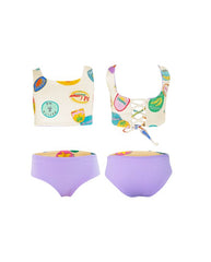 Vestido de Baño Doble Faz Plaza Lila Pepita & Me niña