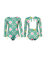 Vestido de Baño Manga Larga Flores Pepita & Me