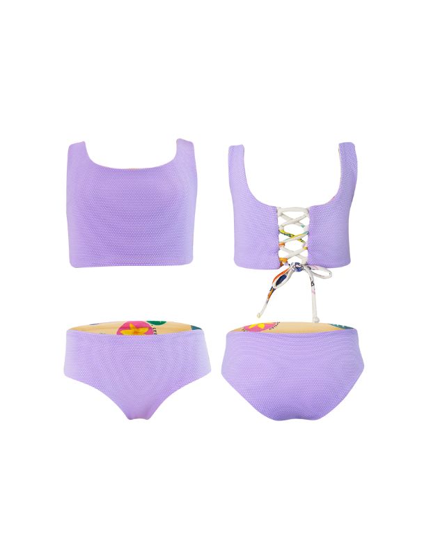 Vestido de Baño Doble Faz Plaza Lila Pepita & Me diseño