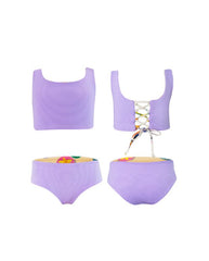 Vestido de Baño Doble Faz Plaza Lila Pepita & Me diseño