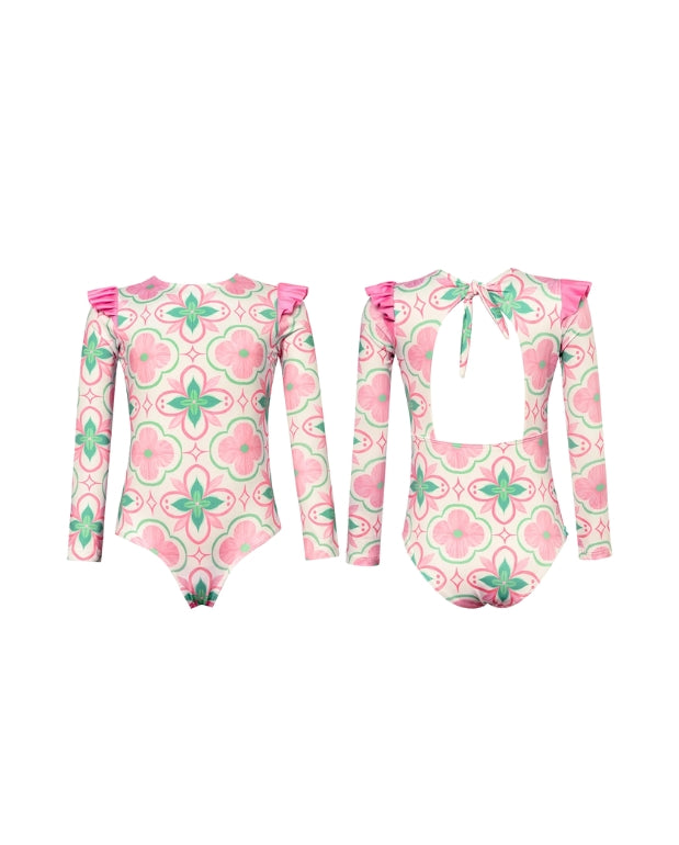 Vestido de Baño Manga Larga Rosa Pepita & Me