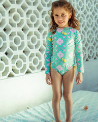 Vestido de Baño Manga Larga Flores Pepita & Me Modelo