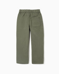 Pantalón Cintura Resorte Dril Verde Oscuro Zippy diseño