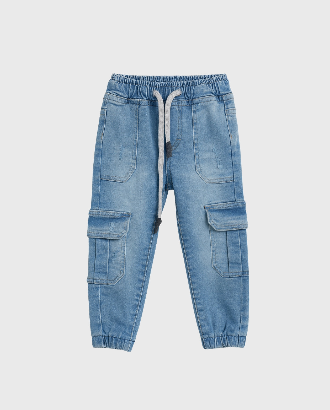 Pantalón Denim Cargo Desgaste