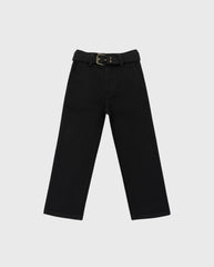 Pantalón Drill Con Cinturón Color Surtido negro