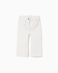 Pantalón Resorte Bolsillos Blanco Zippy