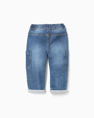 Pantalón Resorte Jogger Bolsillo Denim Azul Zippy diseño