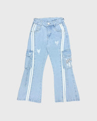 Pantalón Cargo Denim Claro