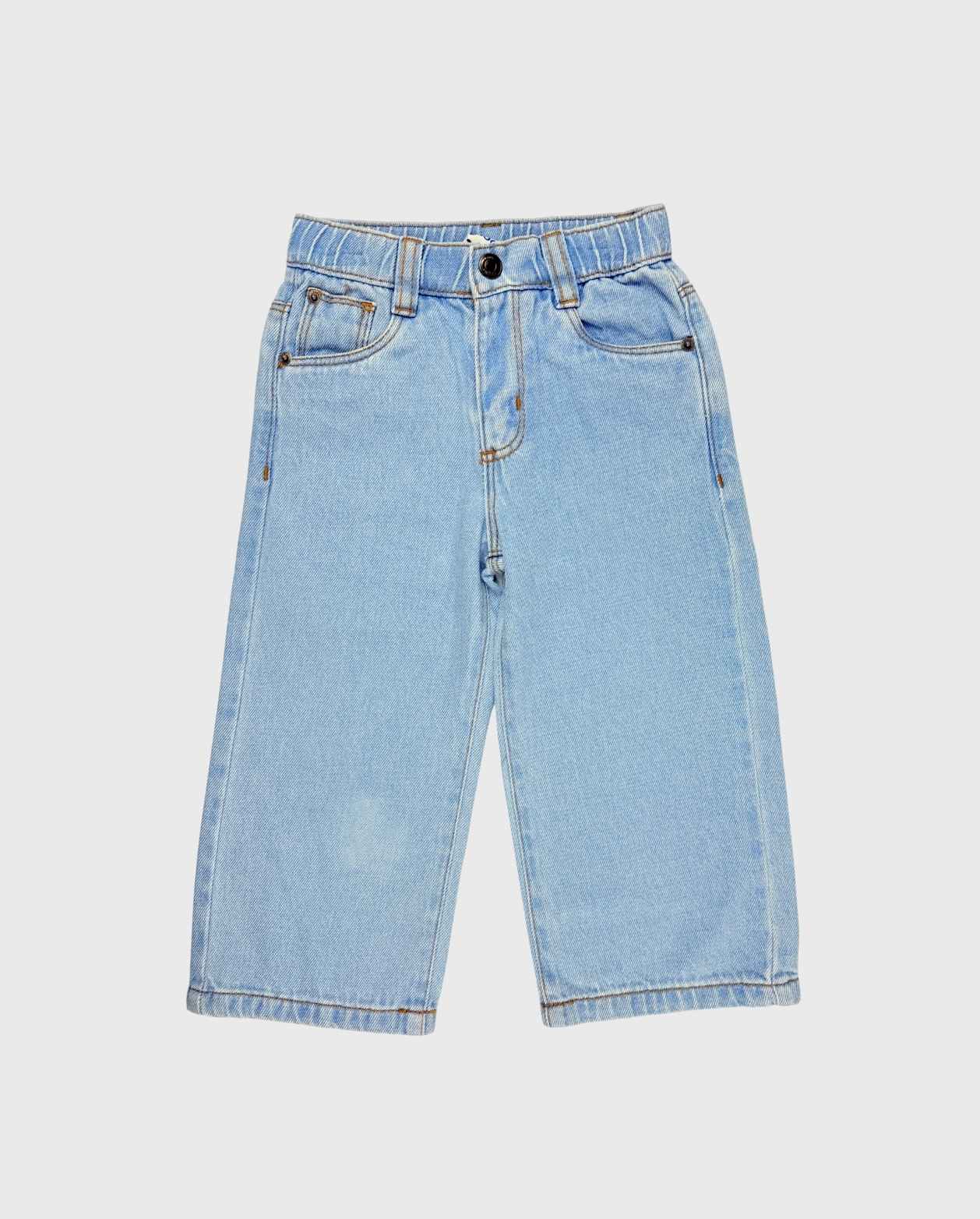 Pantalón Denim Ajustable Bota Ancha