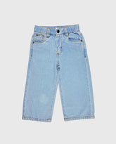 Pantalón Denim Ajustable Bota Ancha