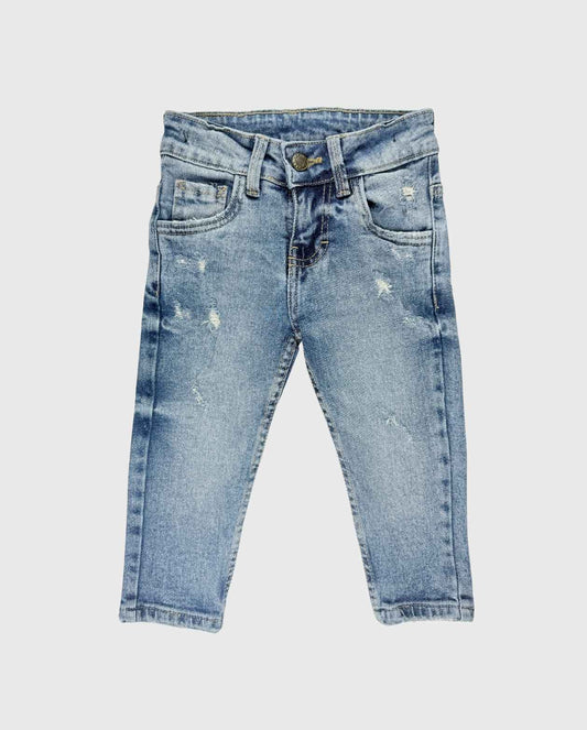 Pantalón Desgaste Denim Claro