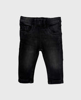 Pantalón Over Denim Negro Medio