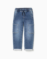 Pantalon Jogger Cintura Resorte Denim Azul Zippy