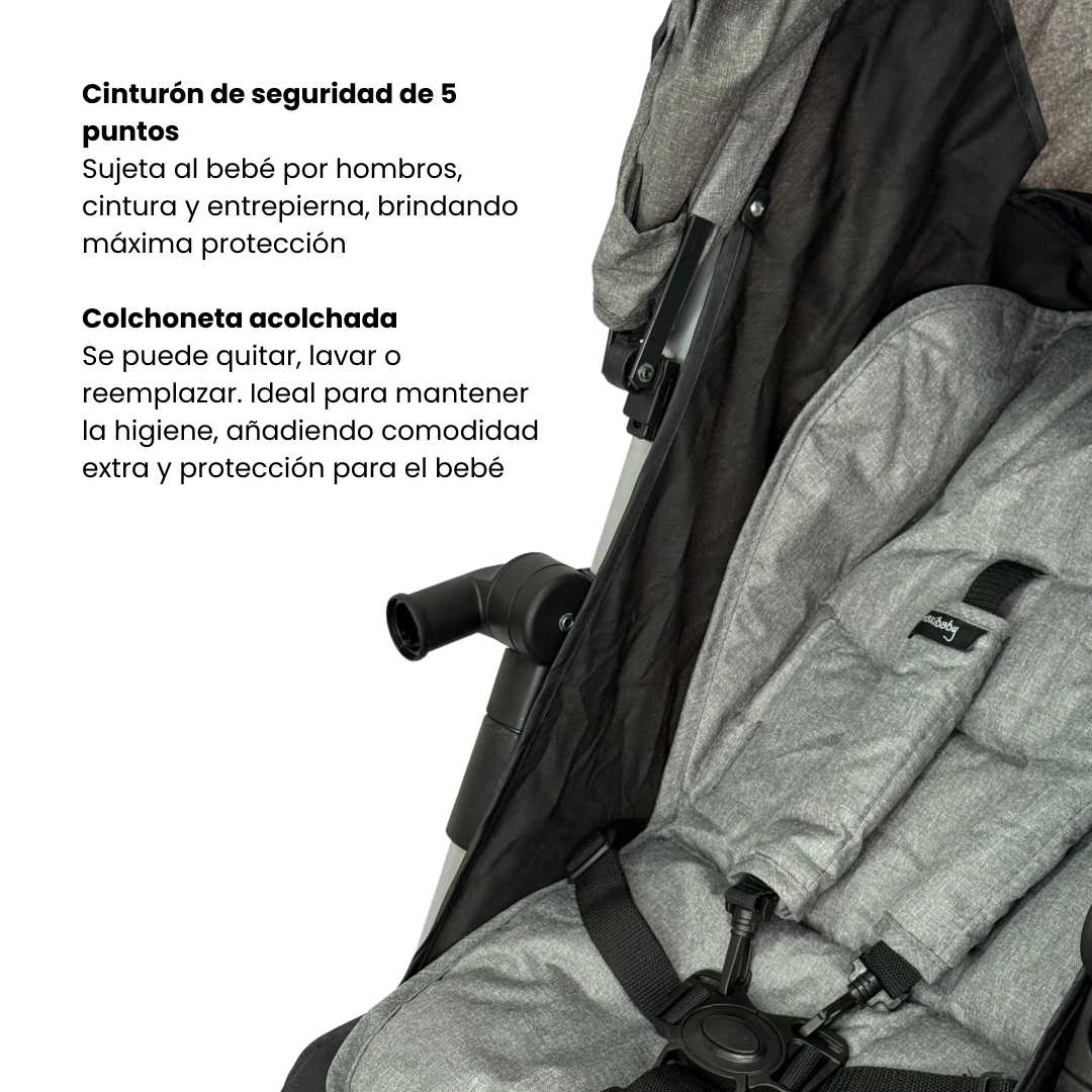 Coche Paseador Europeo Yogger Maxibaby Gris Detalles