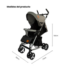 Coche Paseador Europeo Yogger Maxibaby Gris Medidas