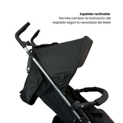 Coche Paseador Europeo Yogger Maxibaby Negro Espaldar