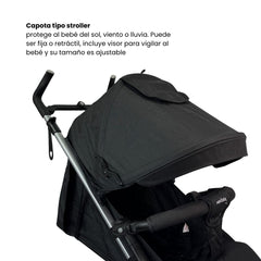 Coche Paseador Europeo Yogger Maxibaby Negro Capota