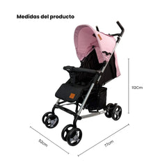 Coche Paseador Europeo Yogger Maxibaby Rosa Medidas