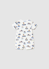 Pelele Estampado Dog Azul Mayoral blanco