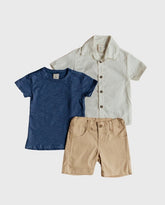 Conjunto 3 Piezas Camisa Lino