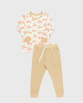 Pijama Infantil Manga Larga Estampado Tractor