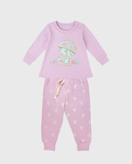 Pijama Manga Larga Conejo Hondos Lila