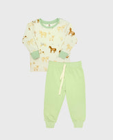 Pijama Manga Larga Estampado Granja