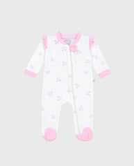 Pijama Enteriza Rosas y Mariposas Rosa diseño