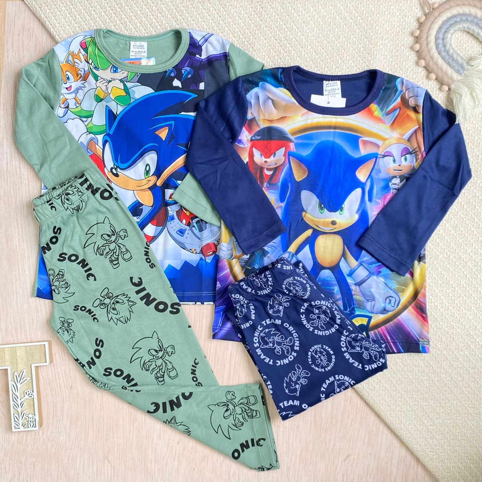 Pijama Manga Larga Pantalón Sonic Colores Surtido