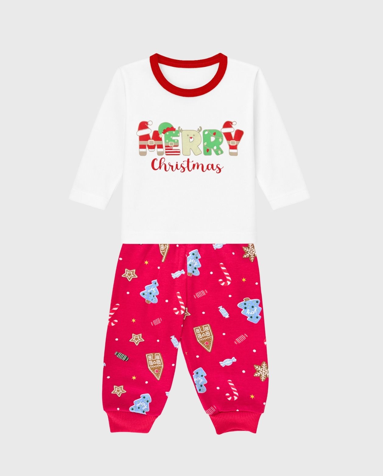 Pijama Estampado Merry En Rojo